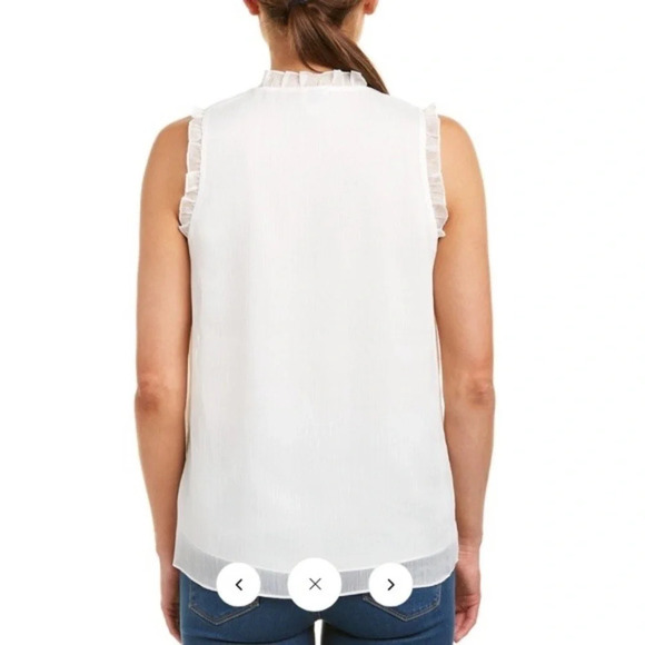 Haute Hippie Ruffle Neck Top White, 16694 - Picture 2 of 9